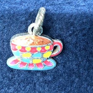 Brighton colorful coffee cup charm